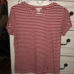 Forever21 red and white striped t shirt M